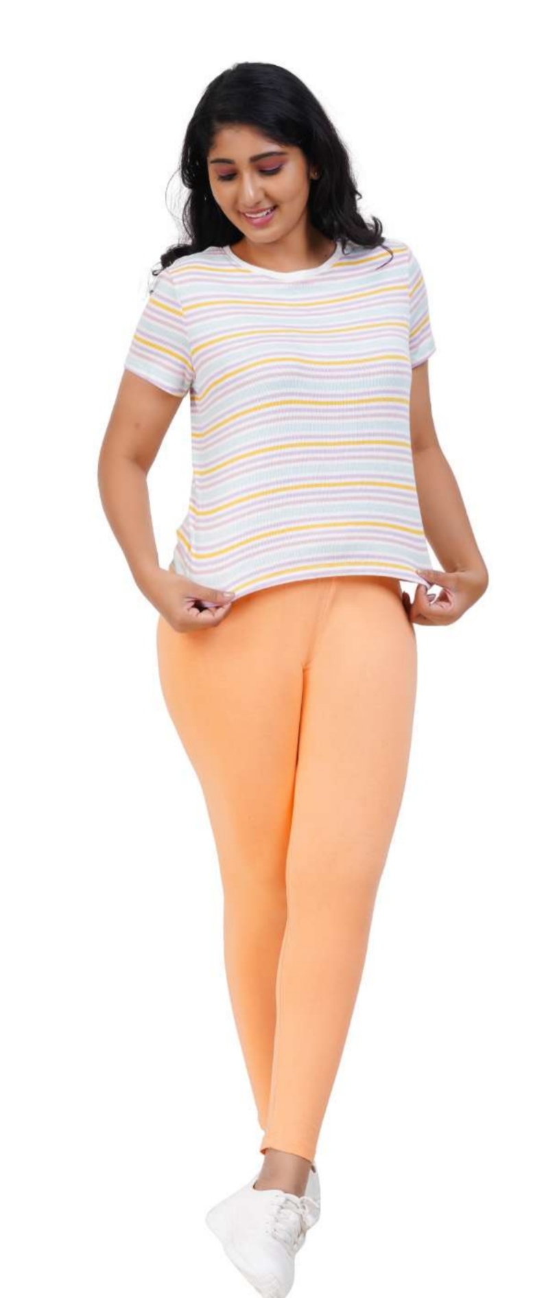 Classic orange cotton leggings