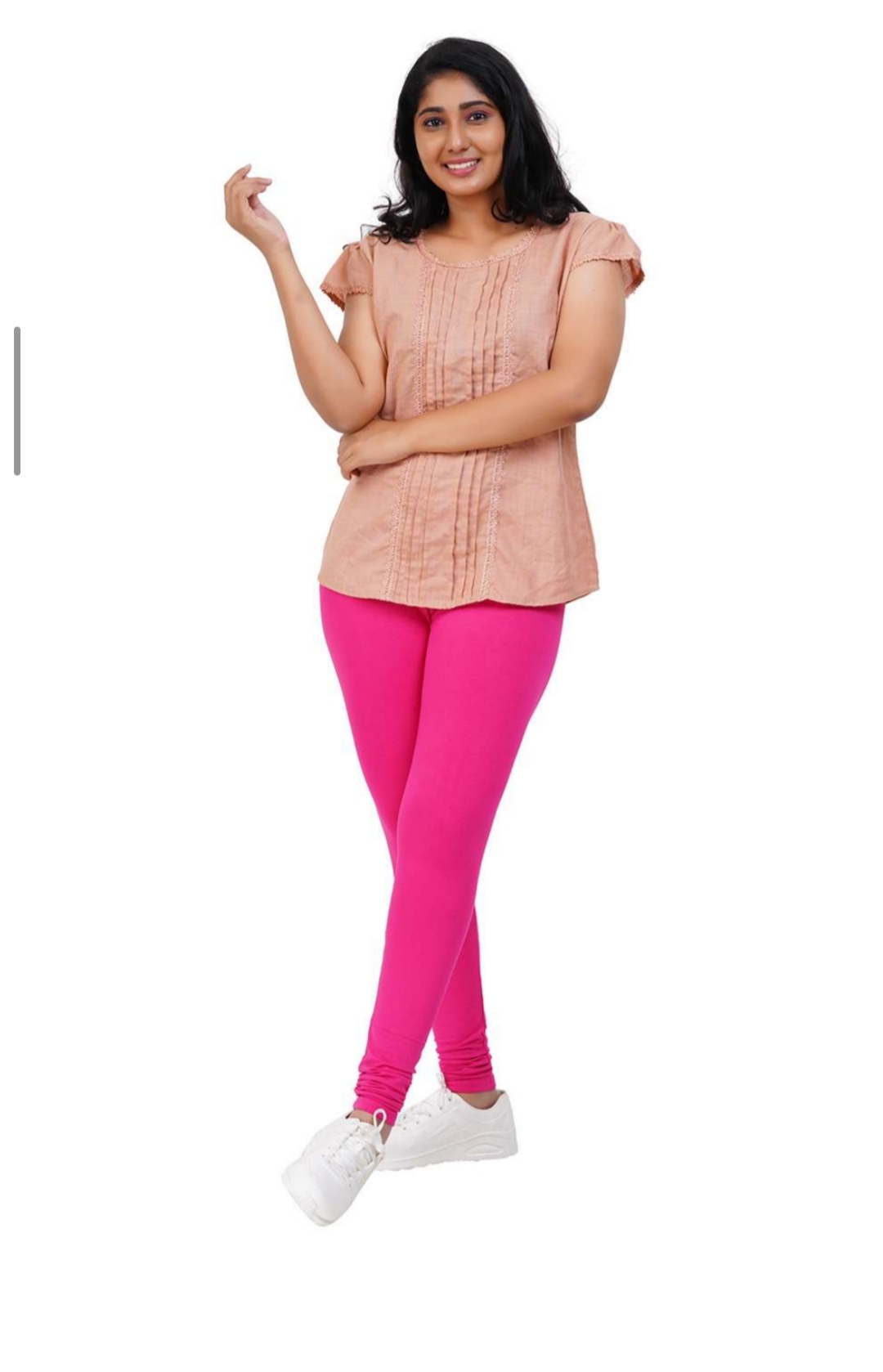 Classic pink cotton leggings